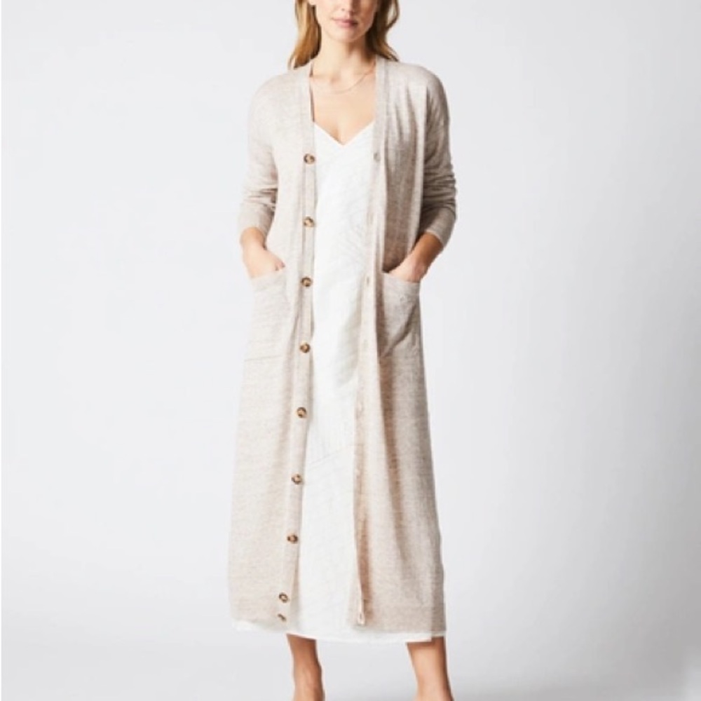 Billy Reid FINE GAUGE DUSTER CARDIGAN